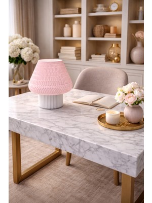 Normadia Renkli Tasarım Pilli Masa ve Komodin Lambası, Modern Dekoratif Abajur