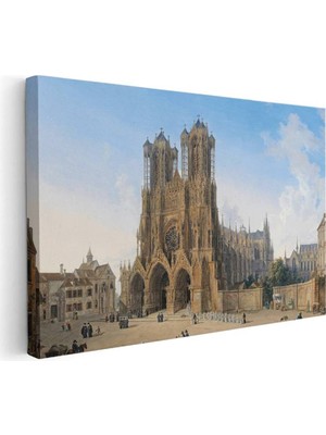 Limitless Design Domenico Quaglio Reims Katedrali Gotik Mimari Kanvas Tablo Sanat Tablosu Klasik Ressam Tablosu