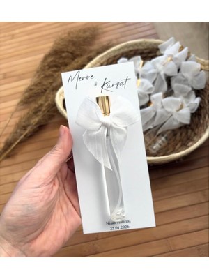 Nişan,nikah,düğün,söz Özel Gün, Hediyelik Sprey Kolonya Kurdele ve Inci Detaylı Etiketli 10 Adet