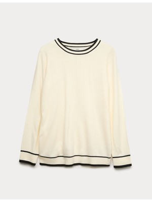 Marks & Spencer Supersoft Tipped Bisiklet Yaka Triko Kazak