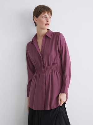 Lc Waikiki Yeni Sezon Oversize Modal Karışımlı Kadın Gömlek Tunik