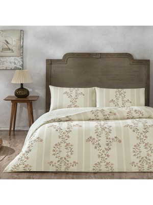 Taç Mirelune Ranforce Çift Kişilik Nevresim Takımı Bej