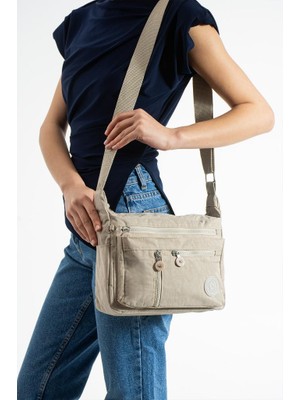 Baginn Kadın Postacı Çanta Hafif Klinkır Kumaş Çok Cepli Çapraz Askılı Omuz Çantası 25*20 cm Günlük Çanta