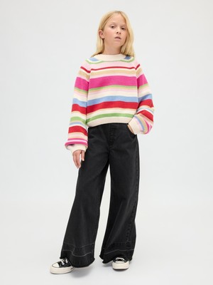 Gap Kız Çocuk Siyah Low Rise Baggy Jean Pantolon
