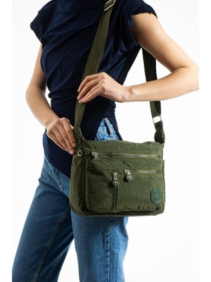 Baginn Kadın Postacı Çanta Hafif Klinkır Kumaş Çok Cepli Çapraz Askılı Omuz Çantası 25*20 cm Günlük Çanta