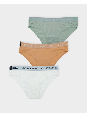 GOST LİRİA Pearl Kadın Slip  3 Lü Paket - Çok Renkli