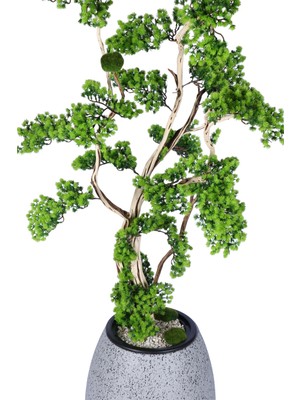 Yapay Çiçek Sitesi Fiber Saksıda Doğal Gövdeli Bonsai Yapay Ağaç 190 cm
