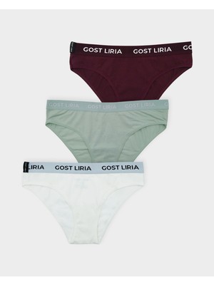 GOST LİRİA Twinkle Kadın Slip  3 Lü Paket - Çok Renkli