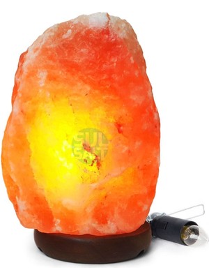 Normadia Doğal Himalaya Tuz Lambası 4-5 Kg, Pembe Turuncu Renk, Açma Kapama Düğmeli