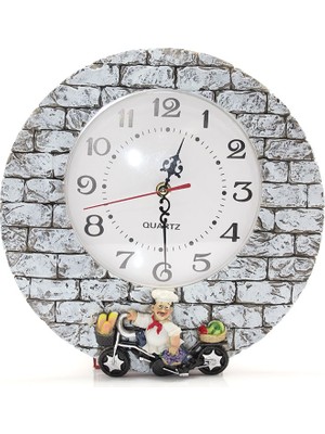 EkoAlışverişDünyam Aşçı Tasarımlı Polyester Duvar Saati Model 1