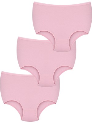 Konforx Kadın Külot Yüksek Bel 3'lü Paket - Günlük Kullanım, Pamuklu, Iç Giyim Farklı Renk Seçeneği