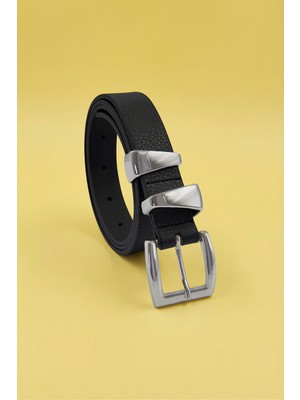 Milleniva Asimetrik Köprülü Siyah Kadın Kemer