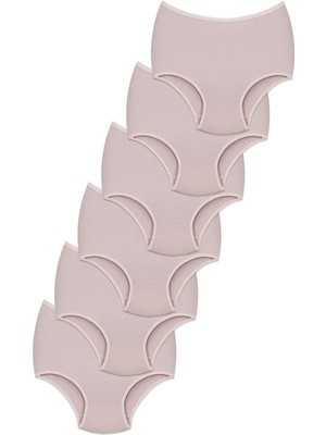 Konforx Kadın Külot Yüksek Bel 6'lı Paket - Günlük Kullanım, Pamuklu, Iç Giyim Farklı Renk Seçeneği