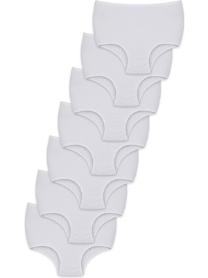 Konforx Kadın Külot Yüksek Bel 7'li Paket - Günlük Kullanım, Pamuklu, Iç Giyim Farklı Renk Seçeneği