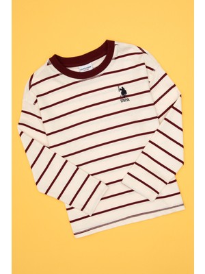 U.S. Polo Assn. Erkek Çocuk Bordo Bisiklet Yaka Süprem Sweatshirt 50314042-VR014