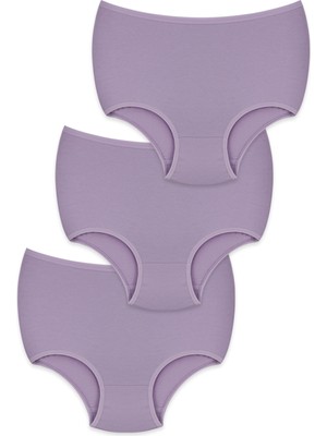 Konforx Kadın Külot Yüksek Bel 3'lü Paket - Günlük Kullanım, Pamuklu, Iç Giyim Farklı Renk Seçeneği