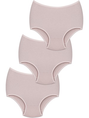 Konforx Kadın Külot Yüksek Bel 3'lü Paket - Günlük Kullanım, Pamuklu, Iç Giyim Farklı Renk Seçeneği