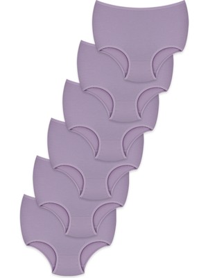 Konforx Kadın Külot Yüksek Bel 6'lı Paket - Günlük Kullanım, Pamuklu, Iç Giyim Farklı Renk Seçeneği