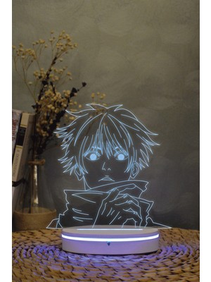 Normadia 3 Boyutlu Renkli Gece Lambası, Jujutsu Kaisen Temalı Dekoratif Aydınlatma