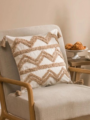 LC Waikiki Püsküllü Kırlent Kılıfı 45X45 cm  (S6)