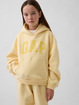 Gap Kız Çocuk Sarı Vintagesoft Relaxed Logo Sweatshirt