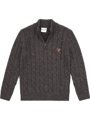 U.s. Polo Assn. Erkek Çocuk Antrasit Melanj Kazak /triko 50315628-VR081