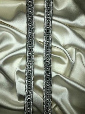 Kordone Pasalı Halkalı Şerit, Perde Şeridi, Dekoratif Gri Şerit, 200 Metre, KOD-P374