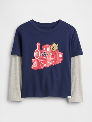 Gap Erkek Bebek Lacivert Kısa Kol Gap Logo T-Shirt %100 Pamuk Nefes Alan Kumaş ile Rahat Stil