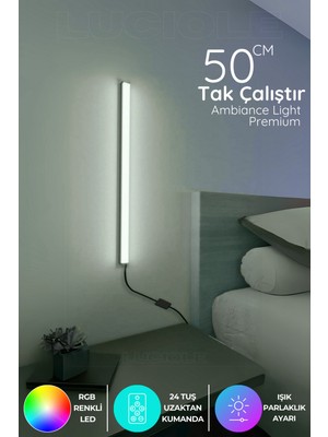 Normadia Uzaktan Kumandalı Rgb LED Masa Gece Lambası, Yatak ve Oturma Odası Için