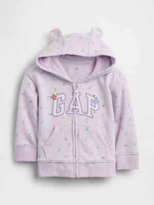Gap Bebek Lila Vintagesoft Terry Gap Logo Fermuarlı Sweatshirt