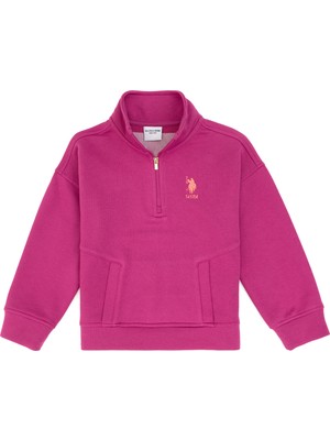 U.s. Polo Assn. Kız Çocuk Pembe Sweatshirt 50314267-VR041
