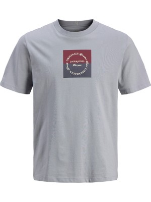 Jack & Jones Jack Jones Jorcatskılls Square Brandıng Tee Sscn Ln Erkek Gri Tshirt 12290856-05