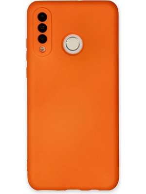 Buğz Huawei P30 Lite Kılıf Nano Içi Kadife Silikon - Turuncu