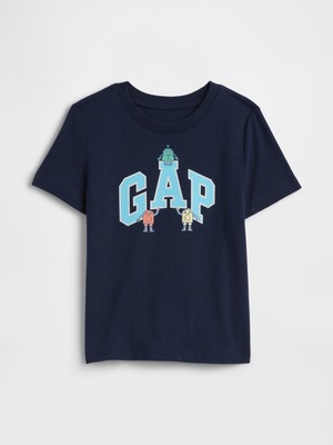 Gap Erkek Bebek Lacivert Babygap Logo T-Shirt Kısa Kol Pamuklu Rahat Kesim