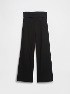 Gap Kız Çocuk Siyah Stretch Jersey Foldover Leggings Tayt