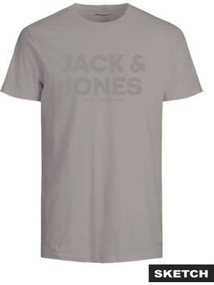 Jack & Jones Jack Jones Jcogrow Tee Ss Crew Neck FRSS26 Erkek Bej Tshirt 12295043-06