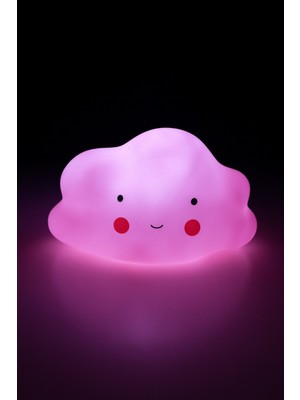 Normadia Pembe Renkli LED Işıklı Silikon Bulut Gece Lambası, Yumuşak ve Şık Tasarım