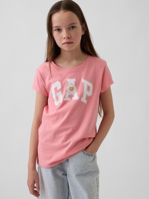Gap Kız Çocuk Pembe Gap Logo T-Shirt