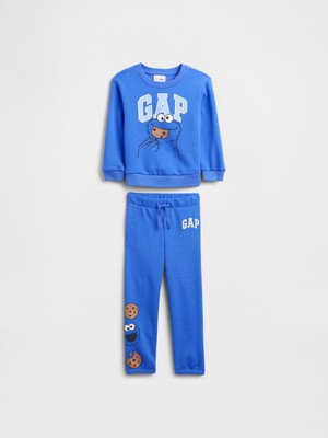 Gap Erkek Bebek Açık Mavi Sesame Street Two-Piece Outfit Set