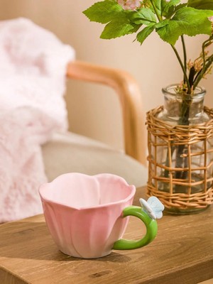 LC Waikiki Karışık Çiçek Figürlü Seramik Kupa 350 ml  (S6)