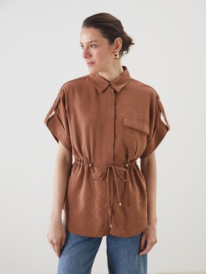 Lc Waikiki Yeni Sezon Oversize Modal Karışımlı Kadın Gömlek