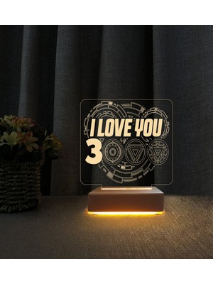 Normadia I Love You 3000 LED Masa Lambası, Doğum Günü Hediye, Şık Dekorasyon