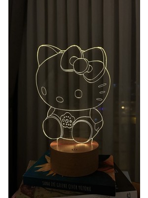 Normadia 3 Boyutlu LED Masa Lambası, Renkli Gece Lambası, Çocuk Odası Hediye