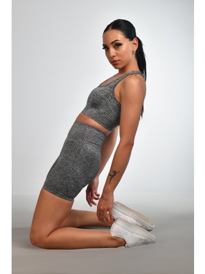 gymphoenix Milano Gri Bra Şort Takım
