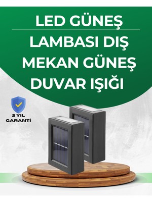 Selfbuysell Şeffaf Abajurlu Duvar Tipi Solar Işık