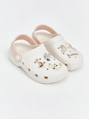 LC Waikiki Bej Rozetli Kız Bebek Sandalet  (S6)