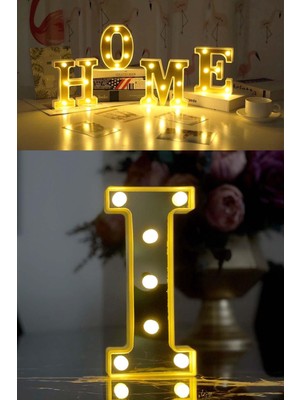 Normadia 3D I Harfi LED Işıklı Dekorasyon Büyük Boy Doğum Günü Organizasyonu