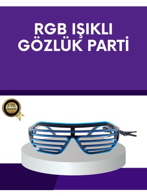 Selfbuysell LED Işıklı Parti Gözlüğü Renkli Eğlence Aksesuarı