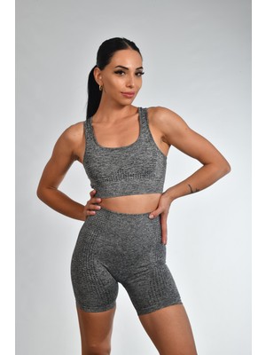 gymphoenix Milano Gri Bra Şort Takım