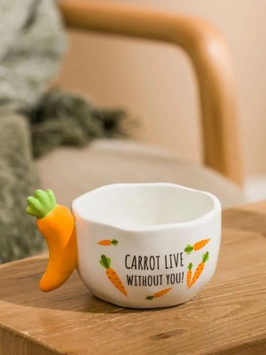 LC Waikiki Havuç Figürlü Seramik Kase 11 cm  (S6)